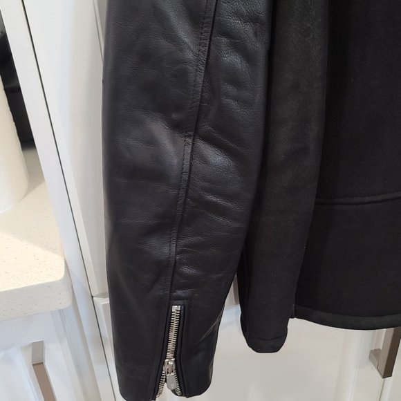 Eleventy Platinum Special Collection Lambskin/Shearling Zipped Bike… - Picture 6 of 9